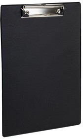 Фото 1/6 Доска-планшет STAFF с прижимом А4 (228х318 мм), картон/ПВХ, ЧЕРНАЯ, 229554
