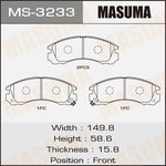 MS-3233, Колодки тормозные MITSUBISHI LANCER 08-12