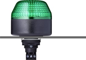 802506405, Beacons IBL M22 panel mount LED steady/flashing beacon 24 V AC/DC green, black