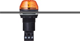 800501405, Beacons IBS M22 panel mount LED steady/flashing beacon 24 V AC/DC amber, black