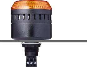 813511405, Beacons ELM LED panel mount buzzer 24 V AC/DC amber, black