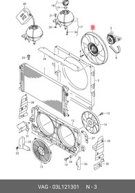 03L121301, Вентилятор радиатора VW: CRAFTER 06-