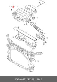 Фото 1/3 04E 129 620 A, OEVAG-04E129620A_фильтр воздушный!\ VW Golf/Polo 14