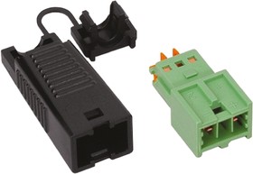 893-1012, Connector with Strain Relief Housing, 2-Pole, Male, 2-Way, 3A