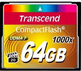 Фото 1/7 Compact Flash 64Gb Transcend, High Speed (TS64GCF1000) 1000-x