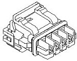 52117-0411, Conn Housing RCP 4 POS 2.5mm Crimp ST Cable Mount Mizu-P25™ Automotive Tray