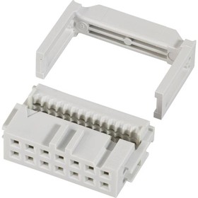Фото 1/4 71600-016LF, Conn IDC Connector RCP 16 POS 2.54mm IDT RA Side Entry Cable Mount Tube