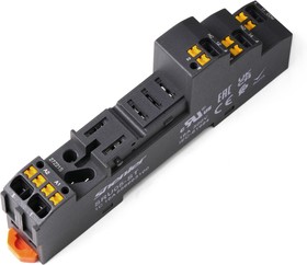 Цоколь SRU05-ST, 16A(300V), push-in, черный, на рейку DIN35, для RFT1CO, 46.61, G2R-1, KRI1