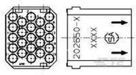 202651-4, Rack & Panel Connectors 23POS SKT RCPTL