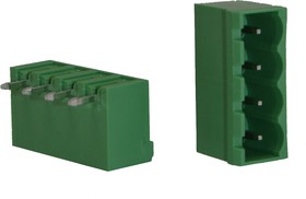 Разъём на печатную плату KLR2GRC-5.08-04P 4P/10A/320V/ RM5.08mm/Зелёный (НУ=50шт)