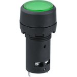 Кнопка Navigator 82 821 NBI-B-09-G зеленая с подсветкой d22мм 230В NO+NC