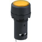Кнопка Navigator 82 823 NBI-B-09-Y желтая с подсветкой d22мм 230В NO+NC