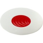 Ластик BRAUBERG "Oval PRO", 40х26х8 мм, овальный, красный пластиковый держатель ...