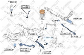 77-00191-SX, 77-00191-SX_сайлентблок рычага зад. наружн.!\ BMW E70/E71 07