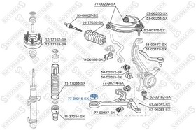 77-00215-SX, 77-00215-SX_сайлентблок рычага передней подвески!\Honda Accord 08-12