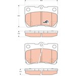 GDB3399, Колодки тормозные дисковые задн LEXUS: GS 05-, IS 05-