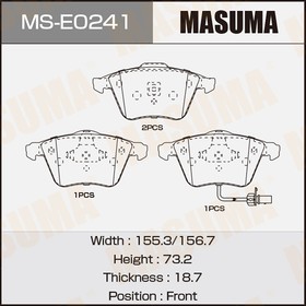 MS-E0241, Колодки дисковые