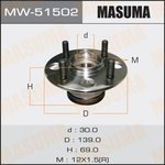 MW-51502, Ступица Honda Jazz/Fit (GE) 07-13, Insight 09- задняя MASUMA