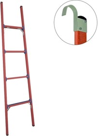 Стеклопластиковая приставная диэлектрическая лестница крюки ЛСПД-1.8 К 471528