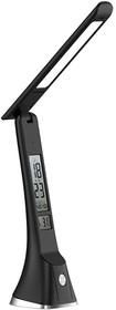 Ultraflash UF-821 C02 черный (Led, светильник настольный, 7Вт, дисплей, смена цвет.темп, кожа)