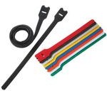 HLT2I-X3, Tak-Ty® hook & loop cable loop tie, 8.0" (203mm) length, .50" (12.7mm) width, nylon loop, polyethylene hook, oran ...