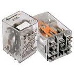 788XCXRC-12D, BLADE TERMINAL RELAY 3PDT 10A@250VAC 12VDC COIL CLEAR COVER