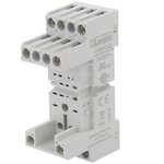 HR1XS024S, HR SERIES 2 Pin 250V DIN Rail Relay Socket, for use with Relay