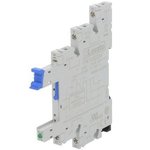 HR1XS024, HR SERIES 230V ac DIN Rail Relay Socket, for use with HR SERIES