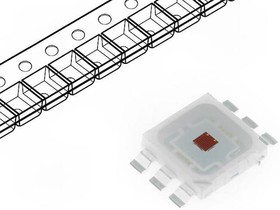 Фото 1/2 OSR5XAT3C1E, Power LED; red; 120°; 700mA; ?d: 620?630nm; Pmax: 2.4W; P: 3W; 70?80lm