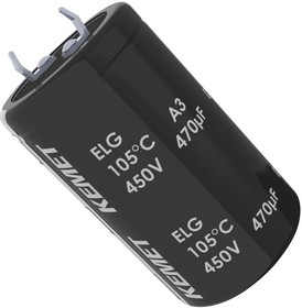 ELG337M200AQ2AA, Электролитический конденсатор, фиксация защелкой, 330 мкФ, 200 В, ± 20%, Snap-In