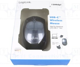 ID0160, Оптическая мышь, черный, серый, USB C, беспроводная, 10м