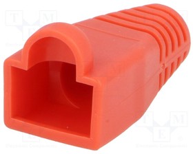 795-601306, Корпус вилки RJ45; 6мм; Цвет: красный