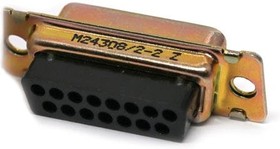 M24308/2-2Z, D-Sub MIL Spec Connectors 15 POS RECPT, CRIMP STD DENSITY