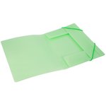 Папка на резинке Бюрократ Gems GEMPR05GRN A4 пластик кор.30мм 0.5мм зеленый ...