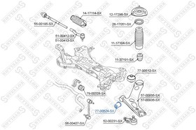 77-00524-SX, 77-00524-SX_сайлентблок рычага передн.!\ Hyundai iX35 2WD 10