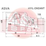 HYIL-DM24MT, ШРУС внутренний левый 35x41x28