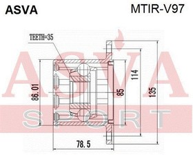 Фото 1/2 MTIR-V97, ШРУС внутренний