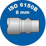 ISI 081810CP, Composite Body Safety Quick Connect Coupling, 10mm Hose Barb