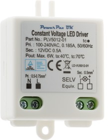 Фото 1/3 LED Driver, 12V Output, 6W Output, 500mA Output, Constant Voltage