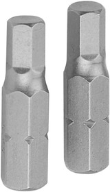 TT20236, TOLSEN Набор вставок (бит) торцевых 1/4", Hex, 6 мм, 25 мм, 2 предмета