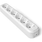 E306, Колодка 6 гнезд с заземлением AБС-пластик