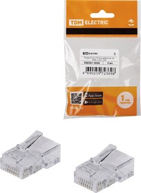 Фото 1/3 SQ0561-0028, Коннектор для кабеля RJ-45 UTP категория 5Е, в упаковке 2 штуки