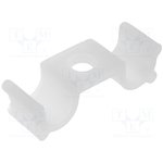 DHURCS-3-01, Screw mounted clamp; polyamide; natural; Cable P-clips
