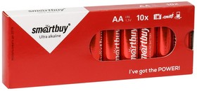 Батарейка алкалиновая Smartbuy LR6/10 box (10/300) (SBBA-2A10BX)