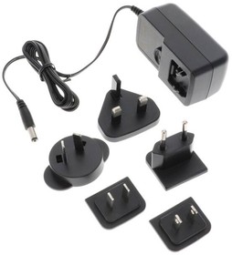 Фото 1/3 VER18US120-JA, Wall Mount AC Adapters Multi Plug Adapter, 18W, Output Jack, Level VI