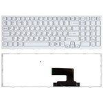 Клавиатура для ноутбука Sony Vaio VPC-EH белая с белой рамкой