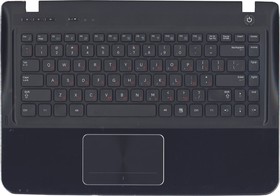 Фото 1/2 Клавиатура (топ-панель) для ноутбука Samsung SF411 SF410 черная с черным топкейсом