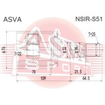 NSIR-S51, ШРУС внутренний правый 22x32x25