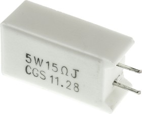 15Ω Wire Wound Resistor 5W ±5% SQMW515RJ