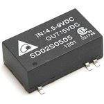 SD02D0515A, Isolated DC/DC Converters - SMD DC/DC Converter, +/-15Vout, 2W